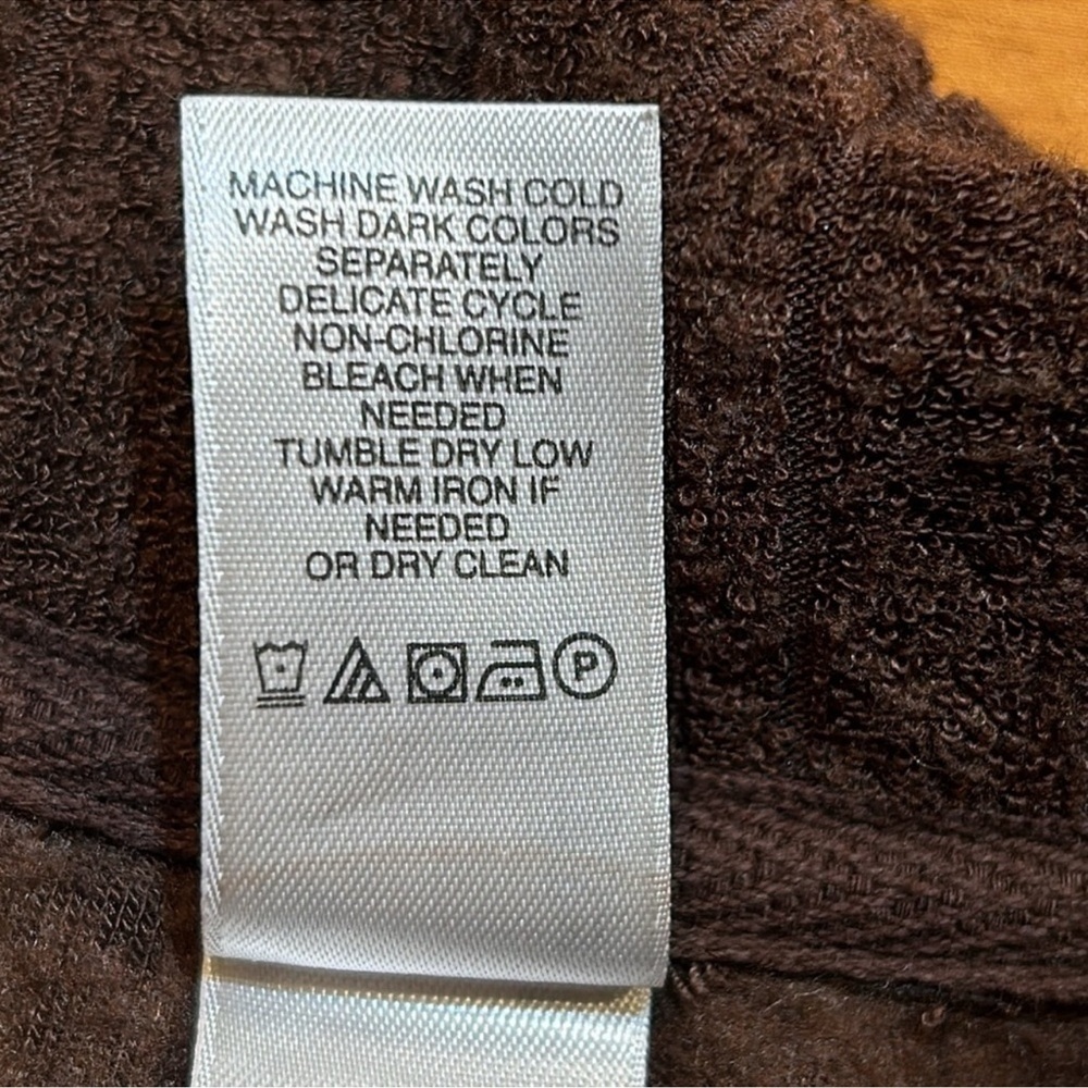 CONCEPTS by CLAIBORNE Vintage Chocolate Brown Velour Pull Over Sweater Size XL - Picture 9 of 9
